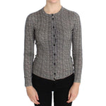 Dolce & Gabbana Black White Wool Top Cardigan Sweater SIG20568-2