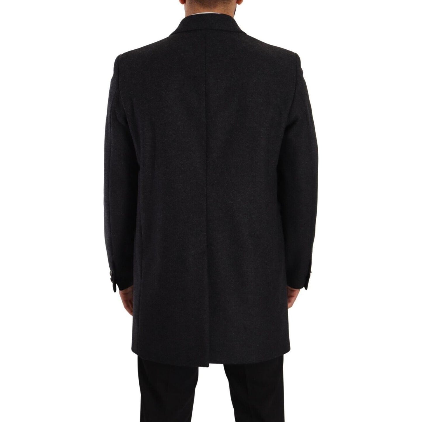 Dolce & Gabbana Dark Gray Wool Over Trench Coat Men Jacket JKT3034 - 50