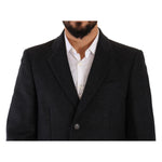 Dolce & Gabbana Dark Gray Wool Over Trench Coat Men Jacket JKT3034 - 50