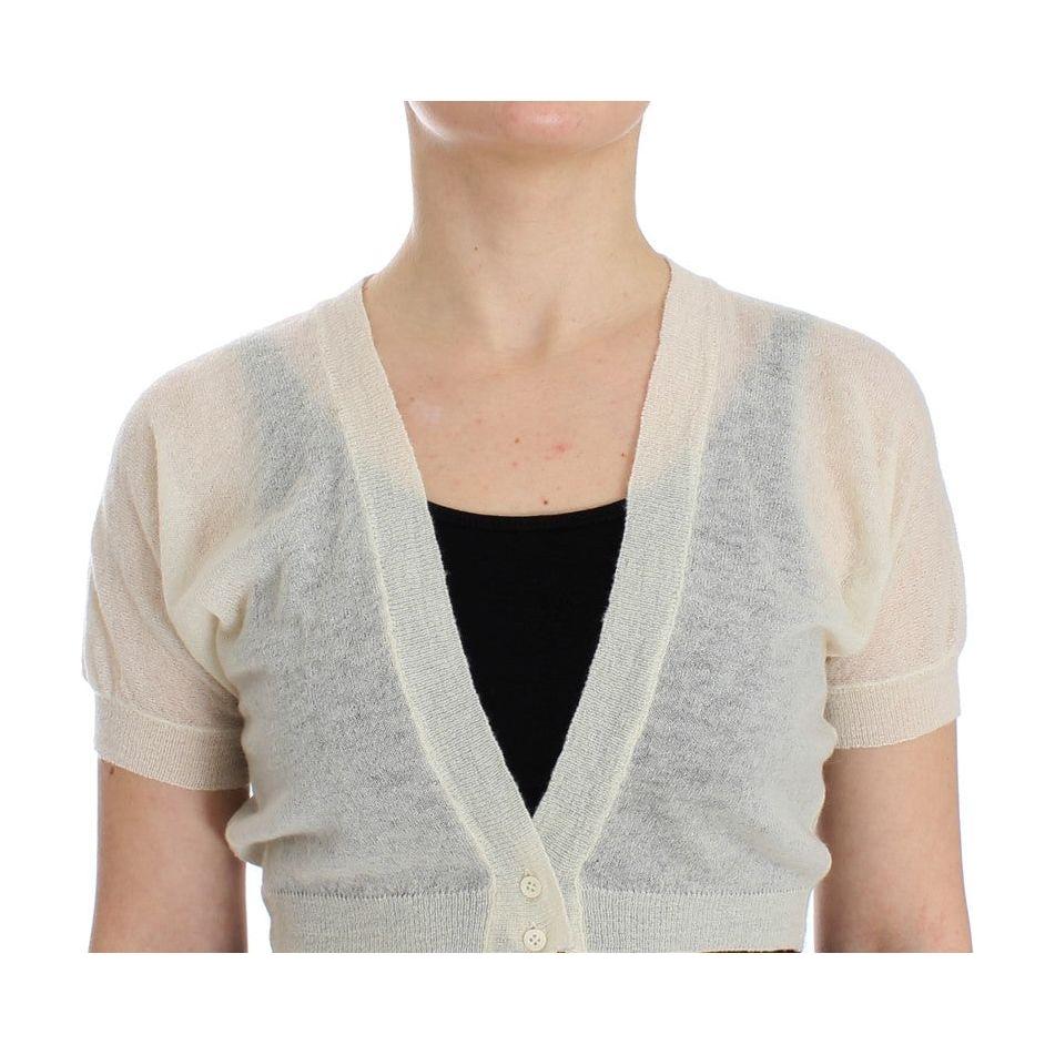 Ermanno Scervino White Wool Cardigan Sweater SIG12577-1