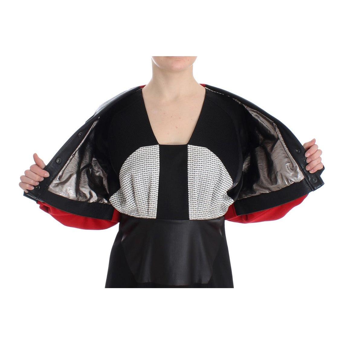 KAALE SUKTAE Black Short Croped Coat Bomber Jacket Coats & Jackets