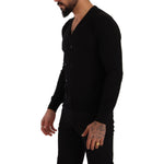 Dolce & Gabbana Black Cashmere Button Down Cardigan Sweater TSH7686 - 46