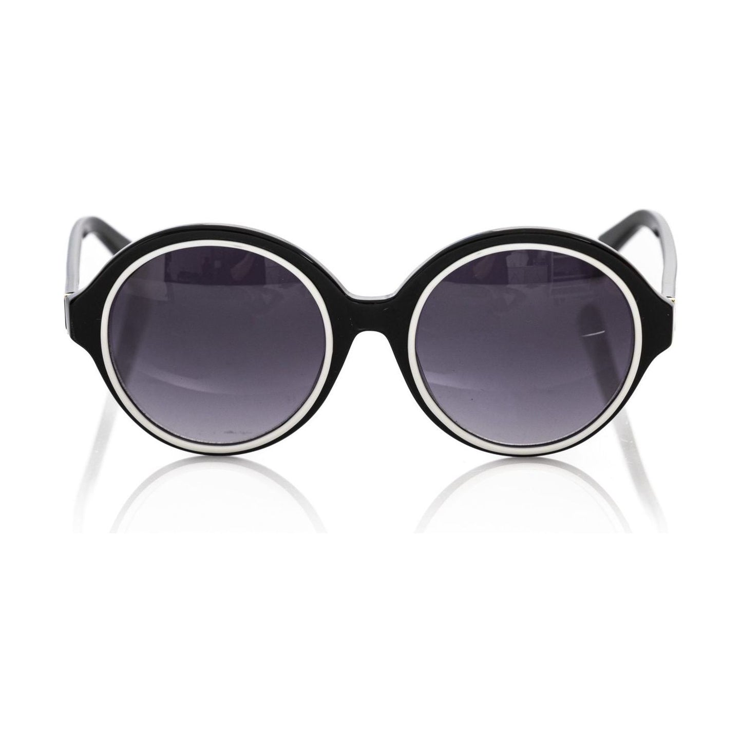 Frankie Morello Black Acetate Women Sunglass FR-22073