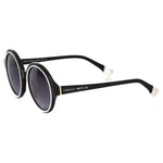 Frankie Morello Black Acetate Women Sunglass FR-22073