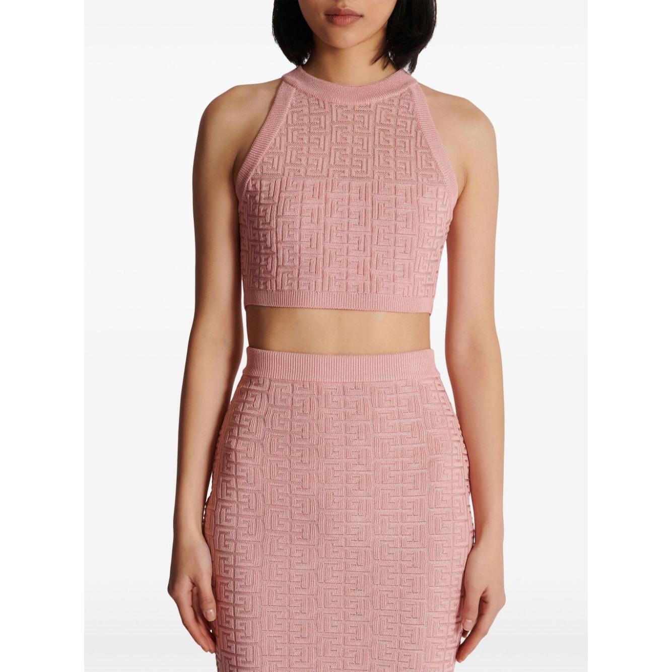 Balmain PB Labyrinth knit top DF1AB026KG96OIW