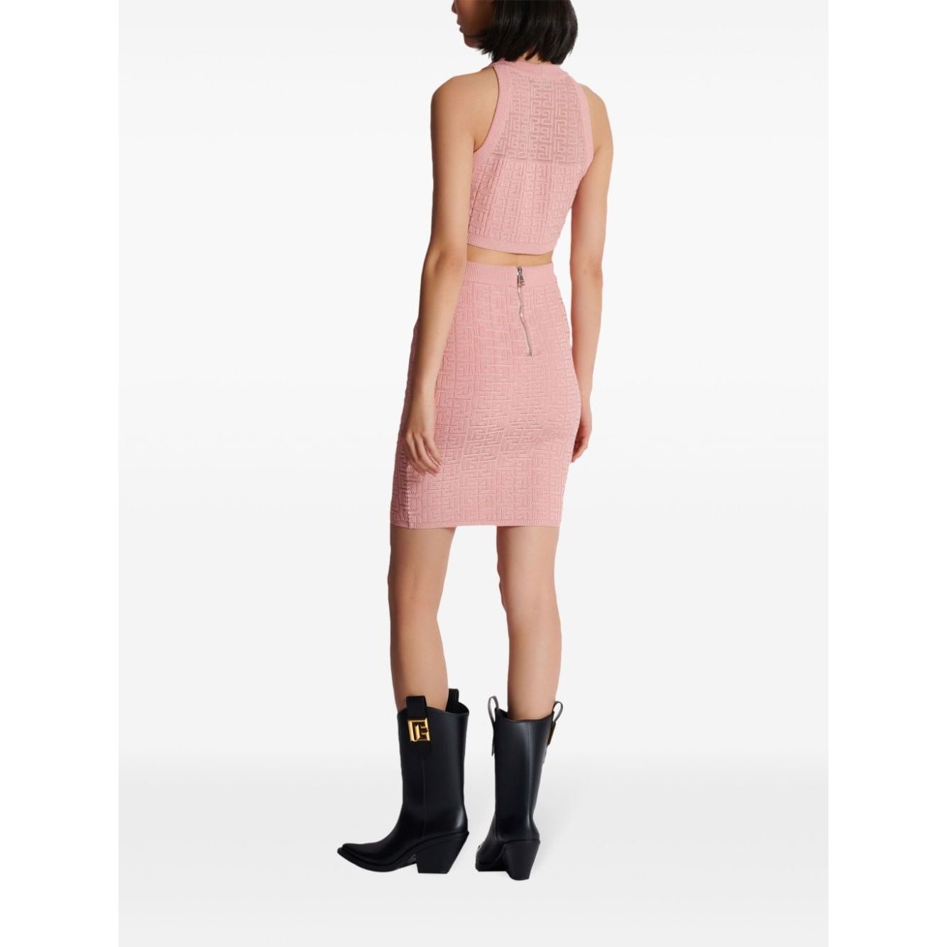 Balmain PB Labyrinth knit top