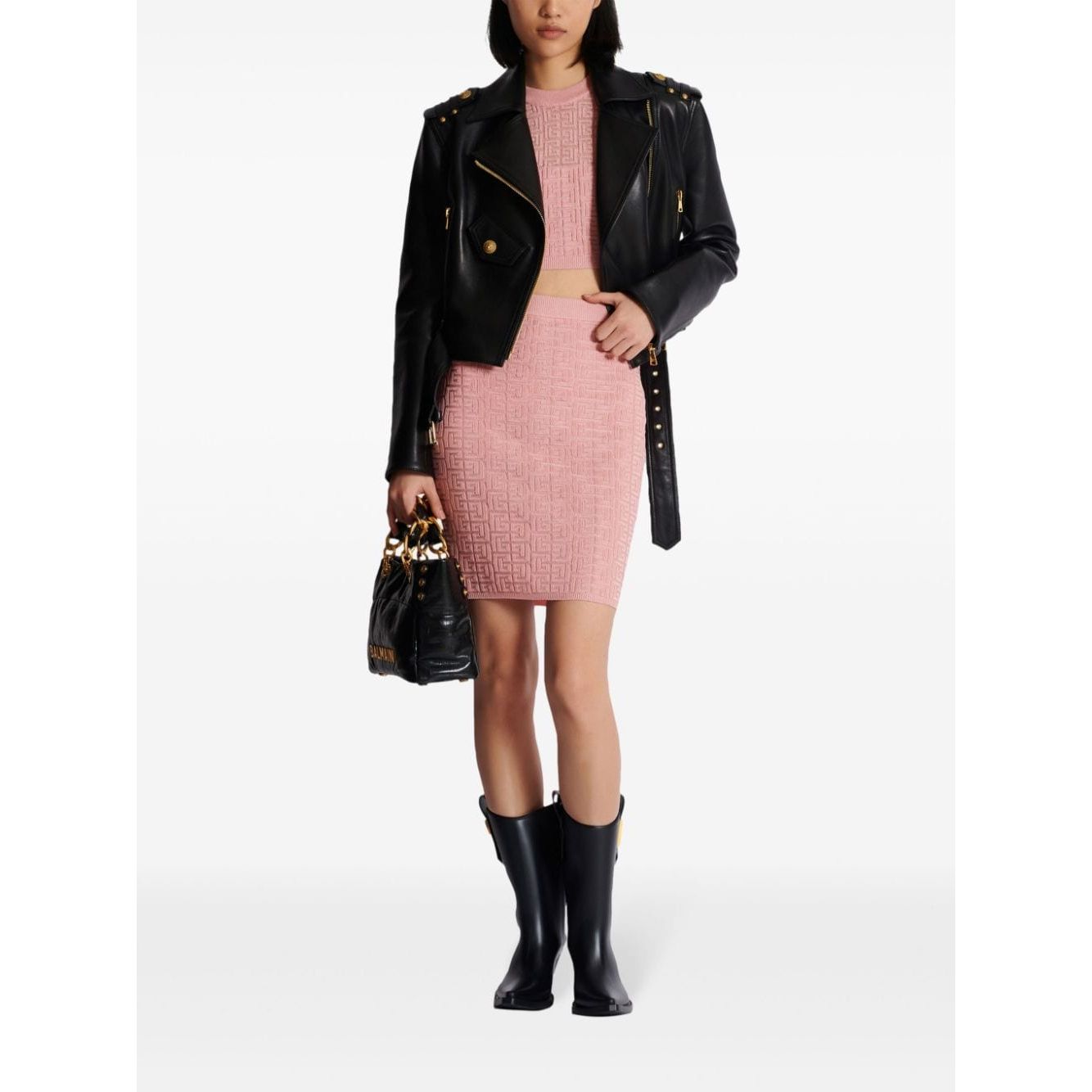Balmain PB Labyrinth knit top DF1AB026KG96OIW