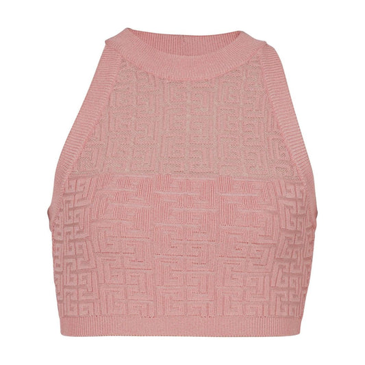 Balmain PB Labyrinth knit top Topwear