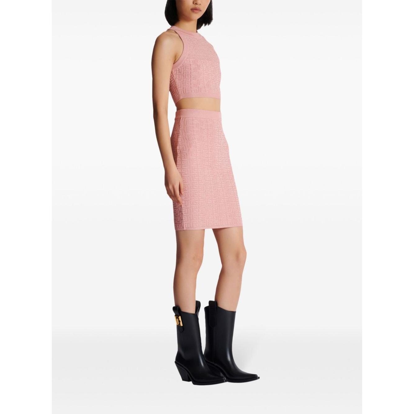 Balmain PB Labyrinth knit top DF1AB026KG96OIW