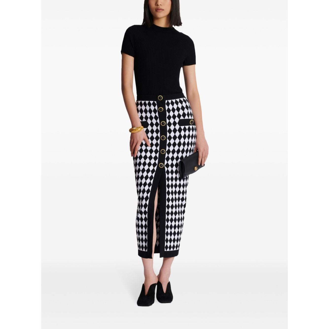 Balmain Skirts Black DF1LD070KG67EAB