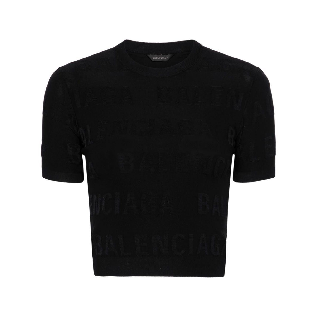 Balenciaga jacquard logo crop top 788572T52121000