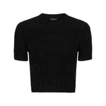 Balenciaga jacquard logo crop top 788572T52121000