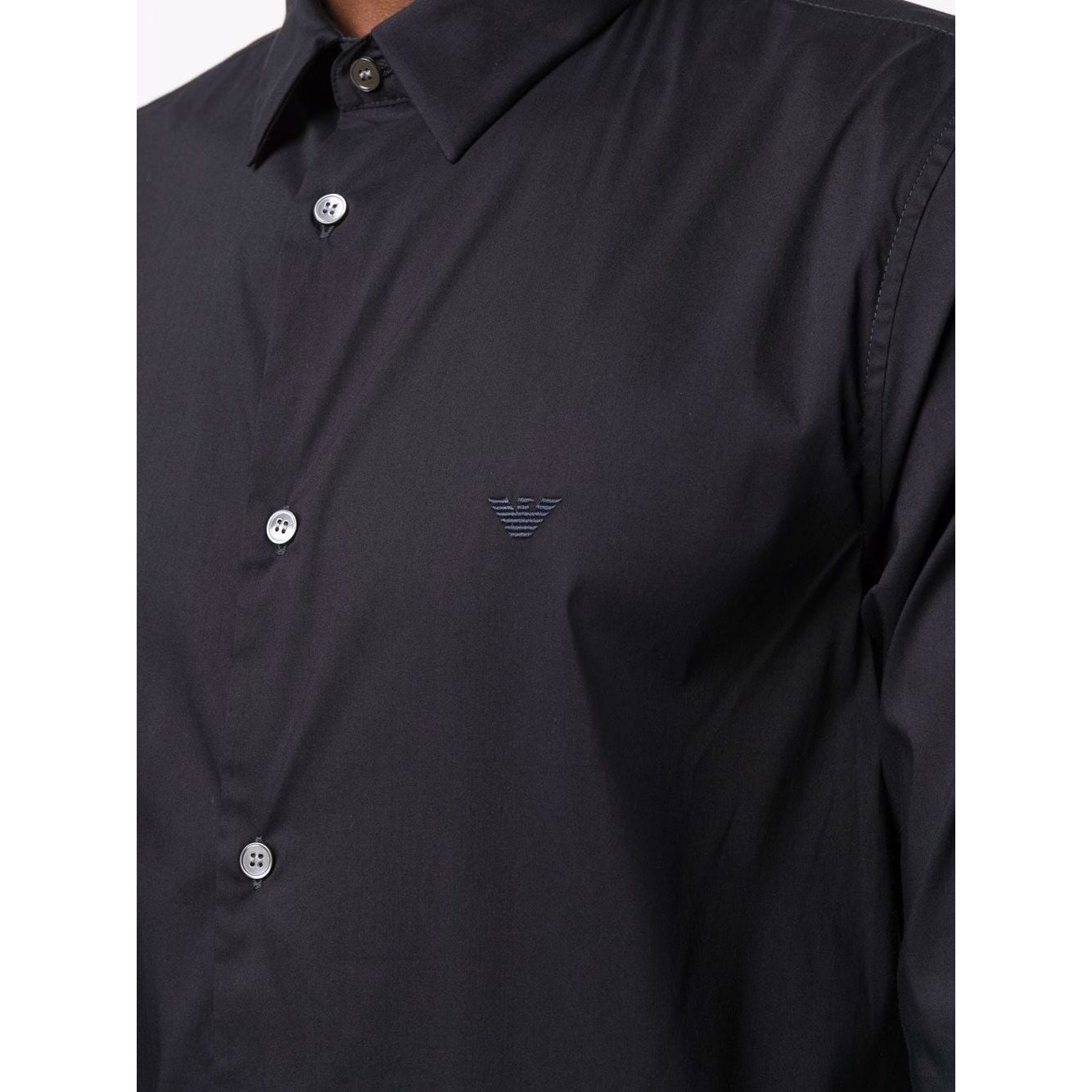 Emporio Armani logo-patch Longsleeved Shirt
