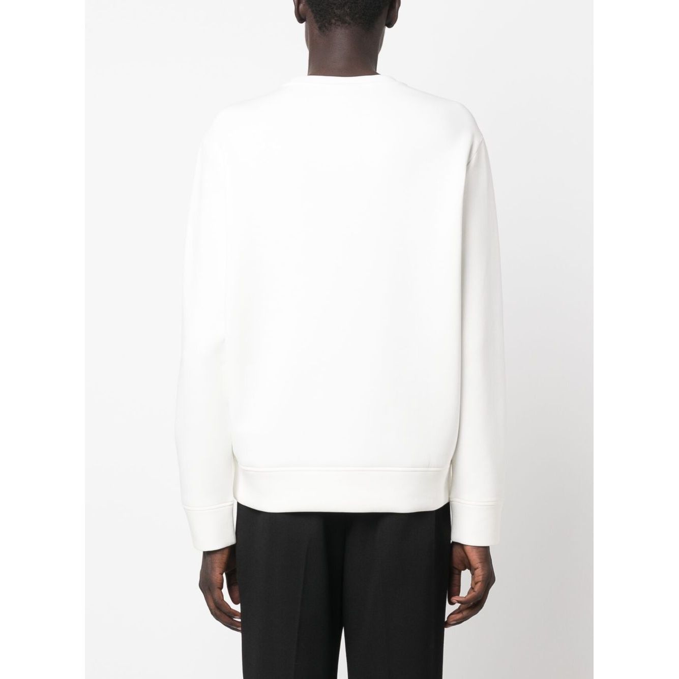 Emporio Armani Double-jersey sweatshirt with embossed embroidered EA logo