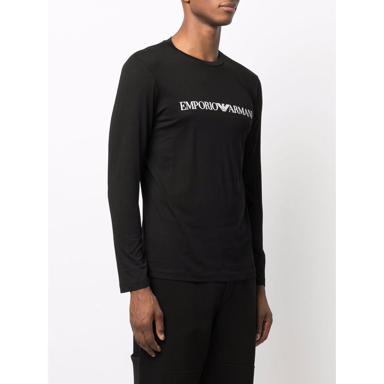 Emporio Armani logo print long sleeve T-shirt 8N1TN81JPZZ0021-P25