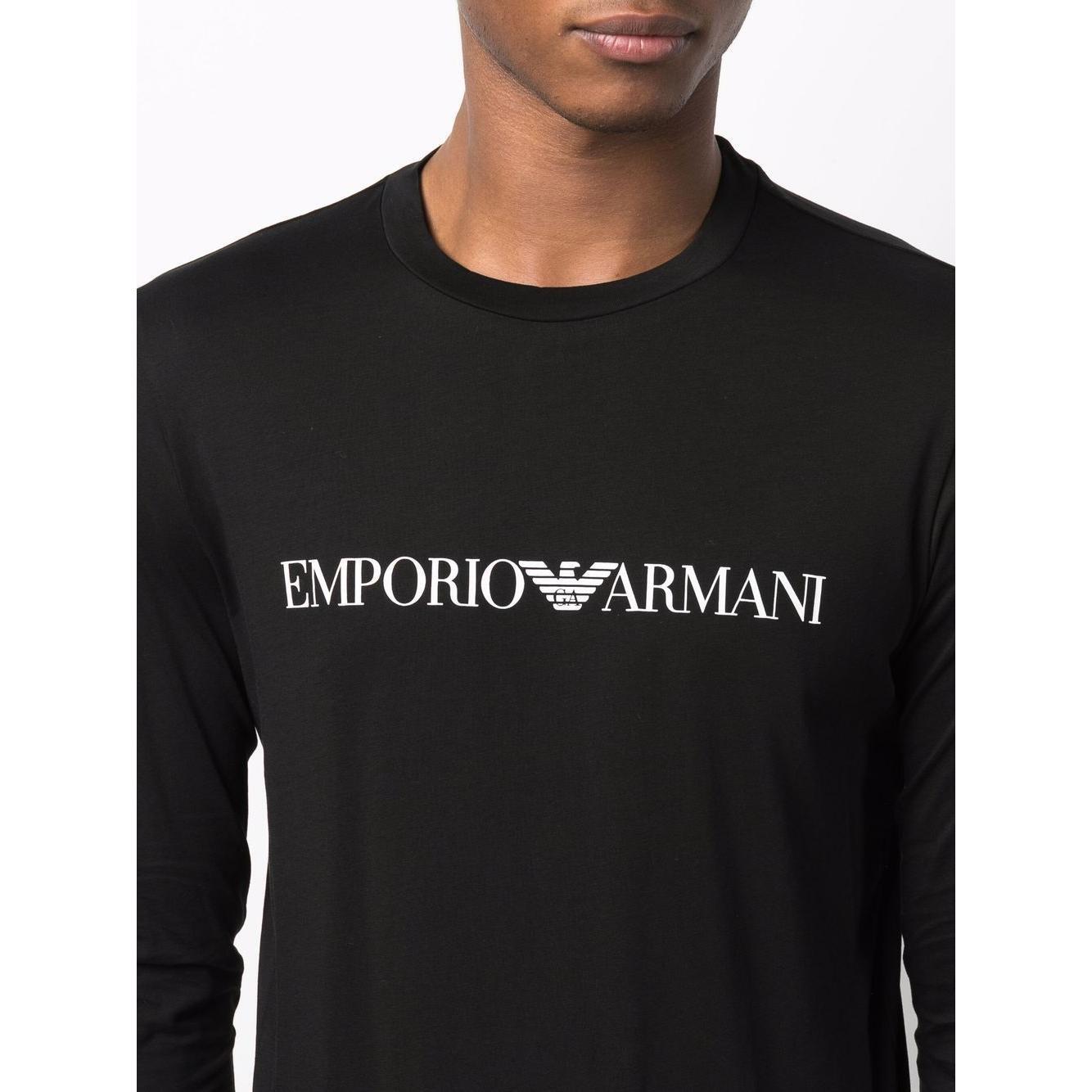Emporio Armani logo print long sleeve T-shirt 8N1TN81JPZZ0021-P25