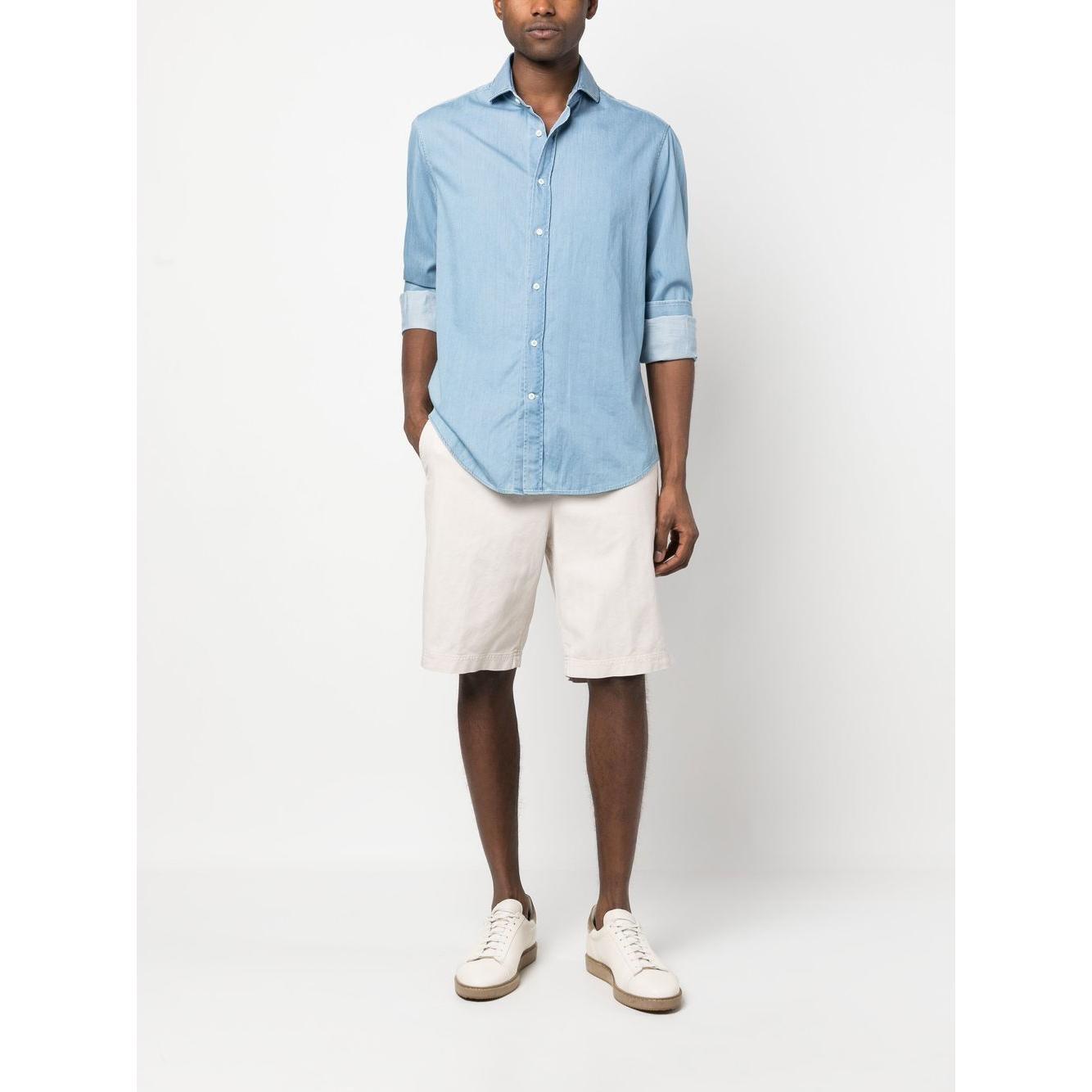 Brunello Cucinelli Shirts Clear Blue MR6830028C008-P25