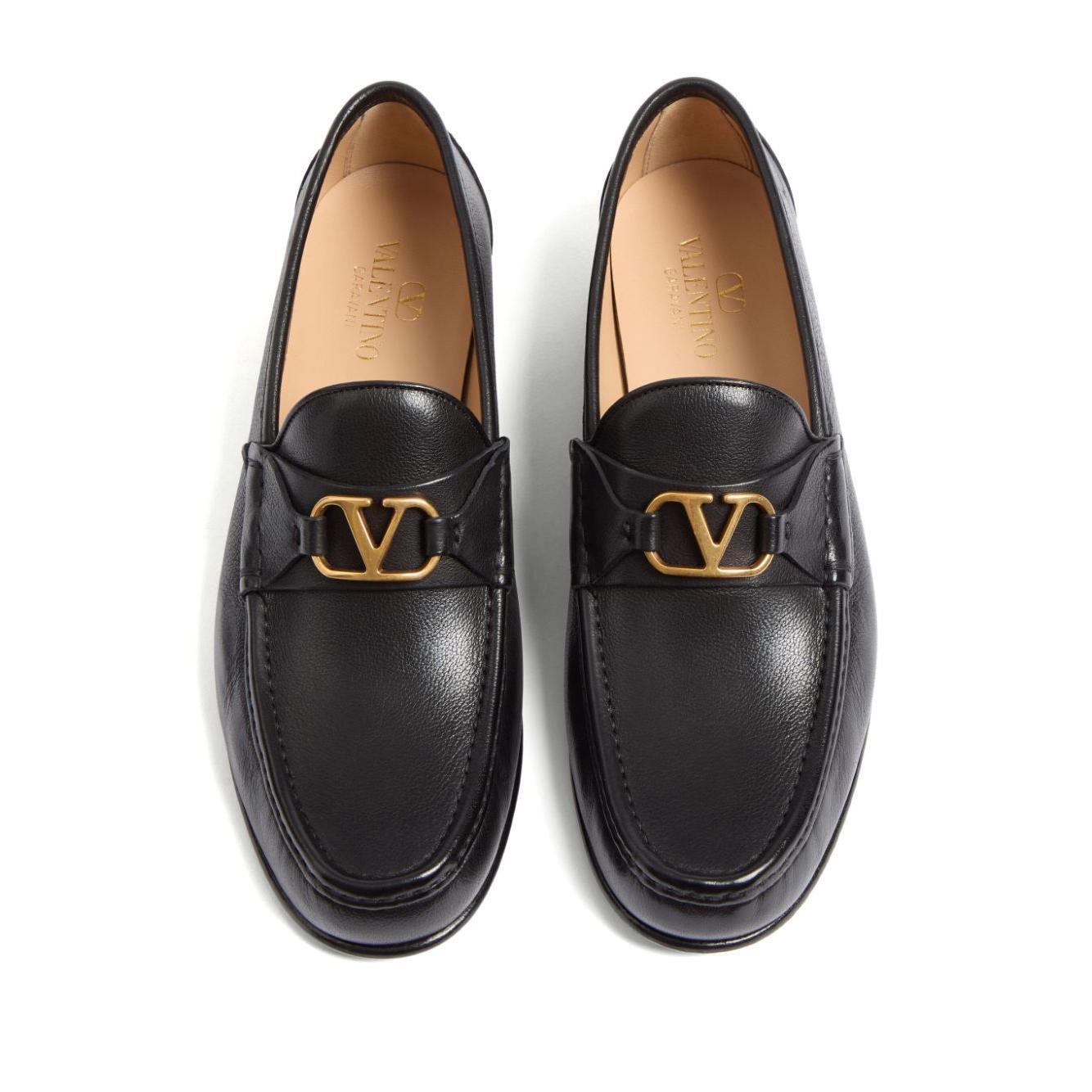 Valentino Garavani Vlogo Signature Moccasin In Buffalo YS0J68MIL0NO-P25