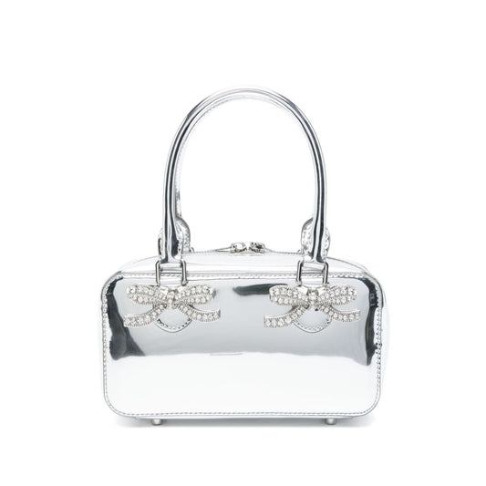 Self-Portrait mini leather tote bag Clutches