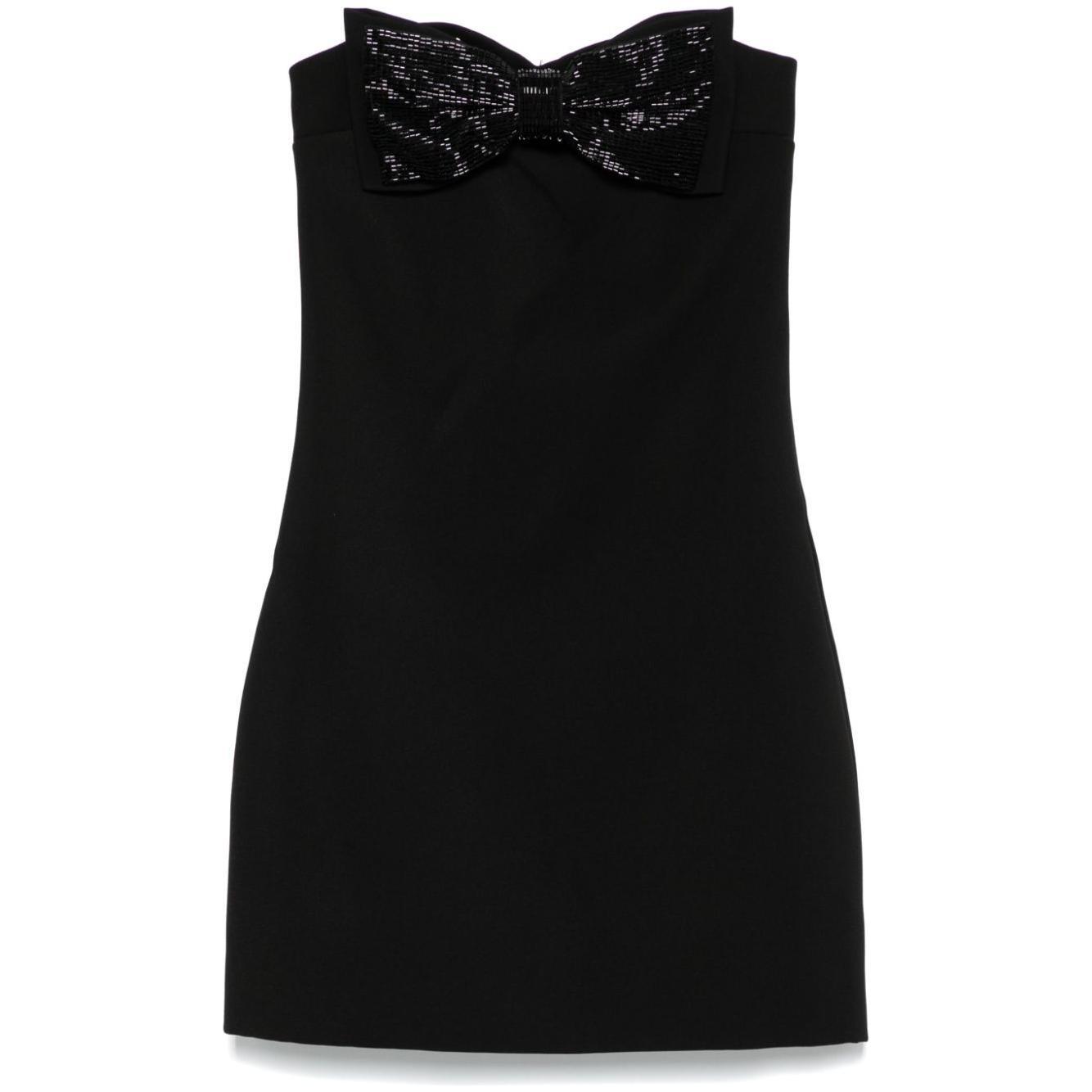Self-Portrait crepe bandeau mini dress RS25-121SBLACK-P25