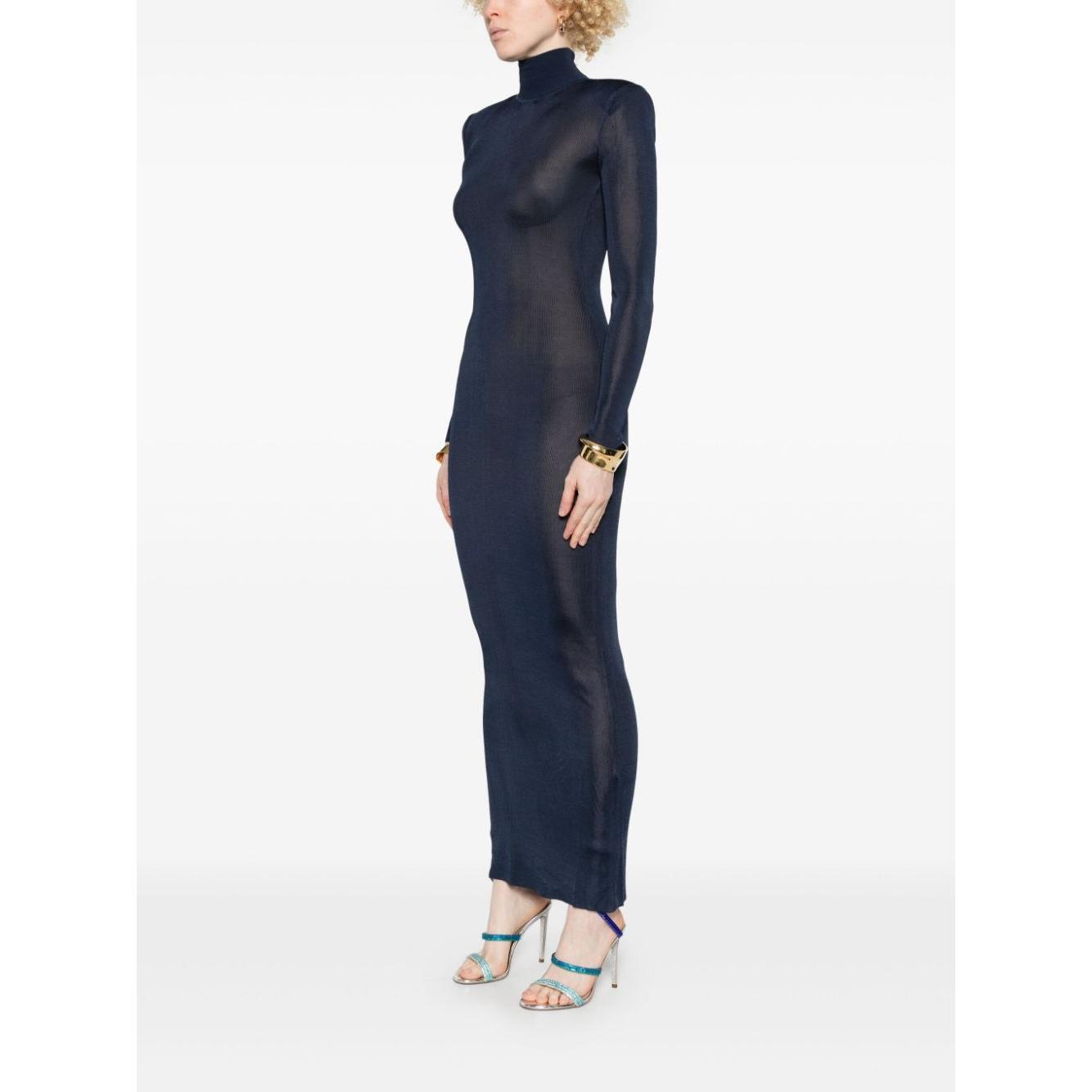 Self-Portrait knitted maxi dress RS25-125XNAVY-P25