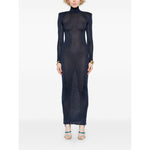 Self-Portrait knitted maxi dress RS25-125XNAVY-P25