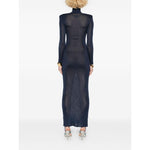Self-Portrait knitted maxi dress RS25-125XNAVY-P25