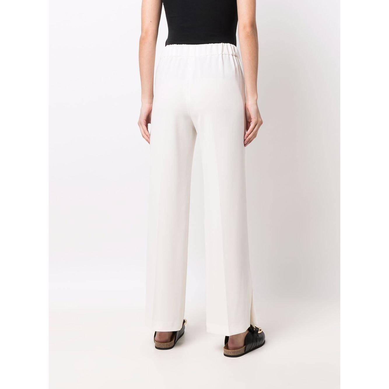 Alberto Biani White Cady Elasticated Trousers CC872AC0028100-P25