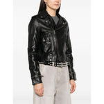 Golden Goose leather jacket with shiny effect GWP02137P00119590100-P25