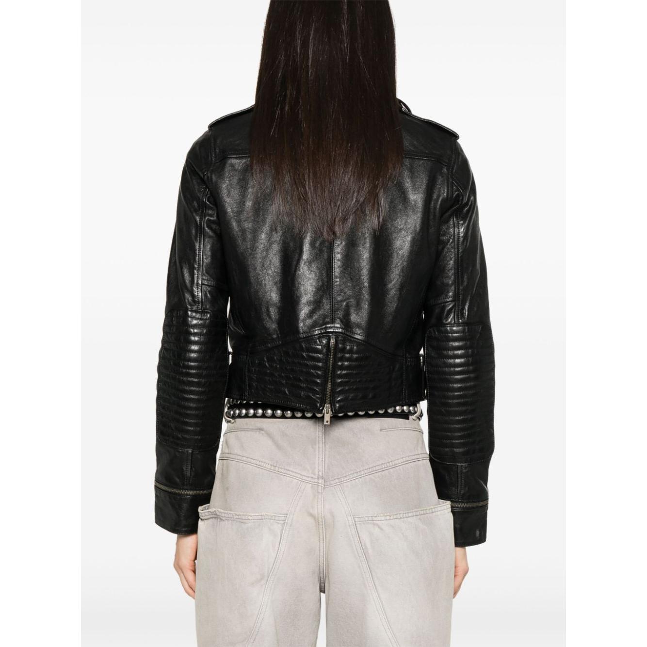 Golden Goose leather jacket with shiny effect GWP02137P00119590100-P25