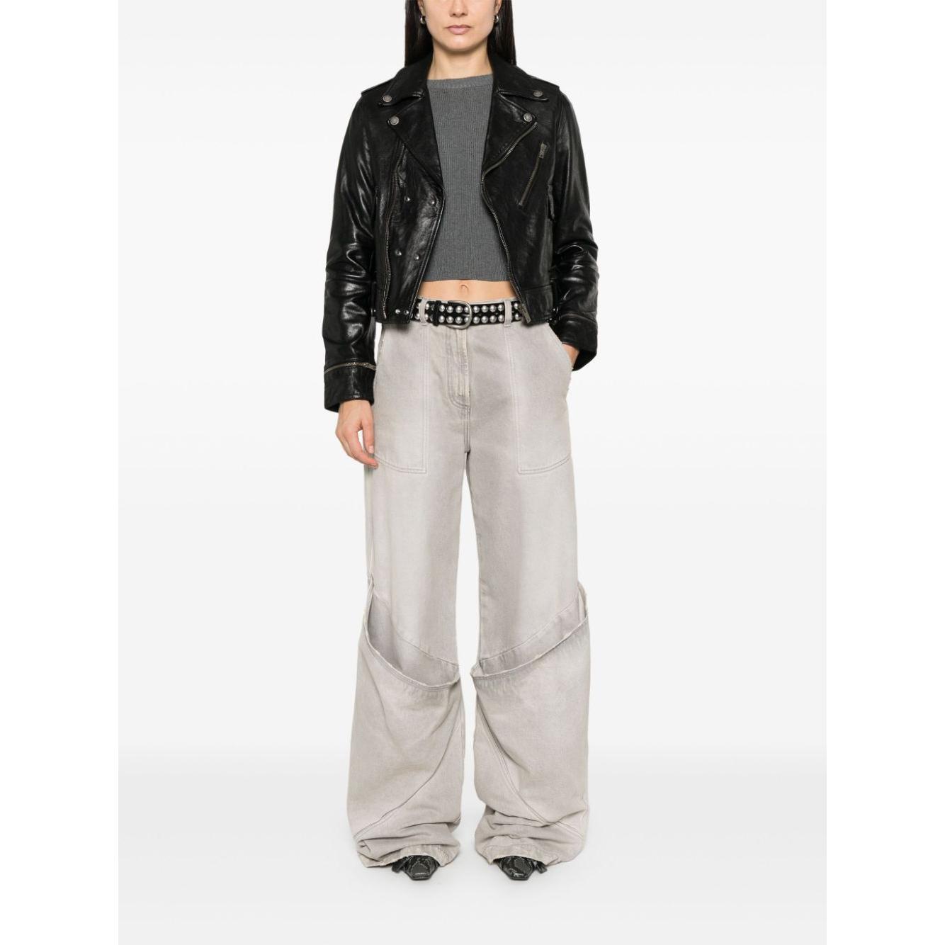 Golden Goose leather jacket with shiny effect GWP02137P00119590100-P25