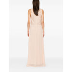 Forte Forte Long dress with floral appliques 13609MYDRESS2006-P25