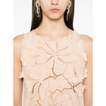 Forte Forte Long dress with floral appliques 13609MYDRESS2006-P25