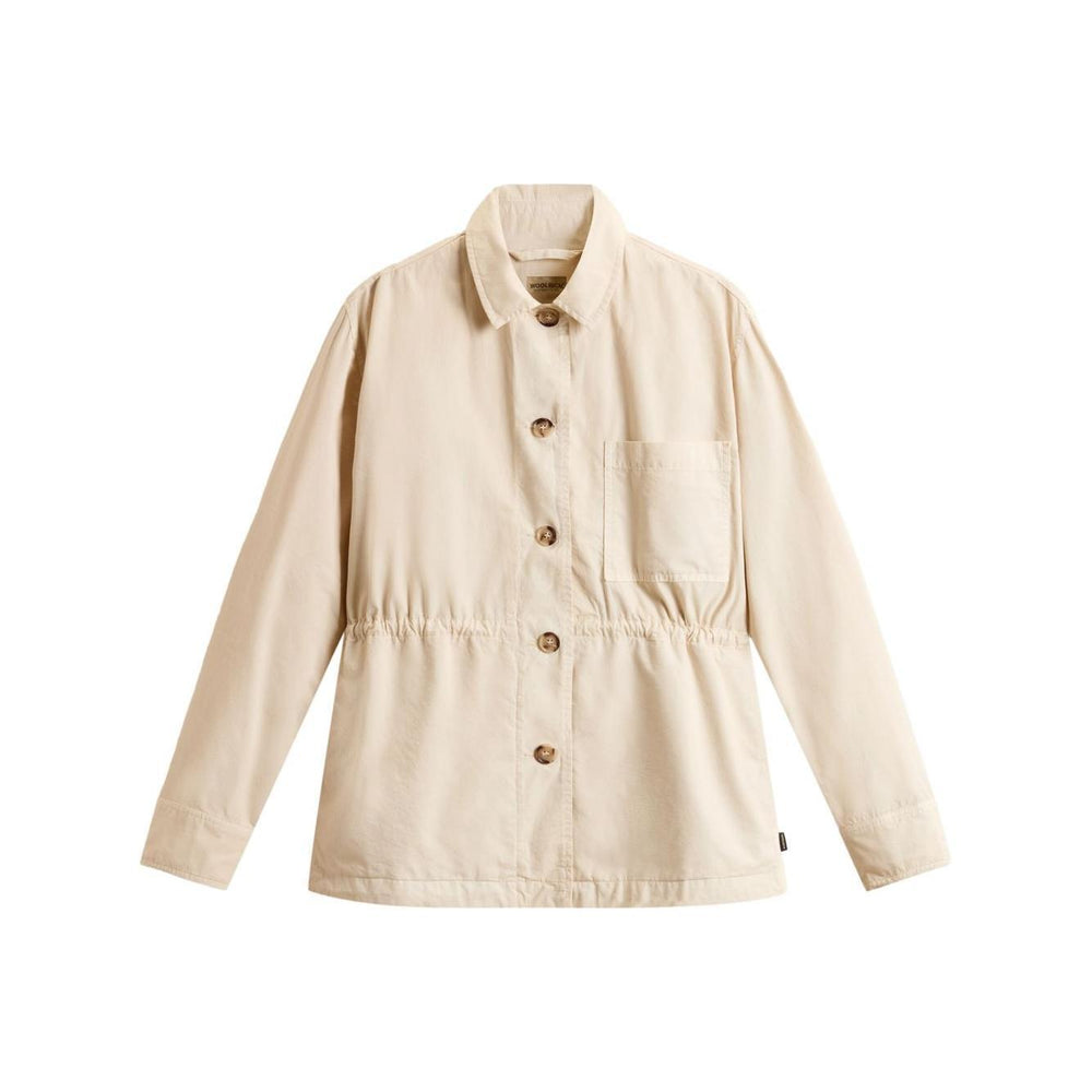 Woolrich Garment-Dyed Pure Cotton Overshirt beige CFWWOS0129FRUT36658867-P25