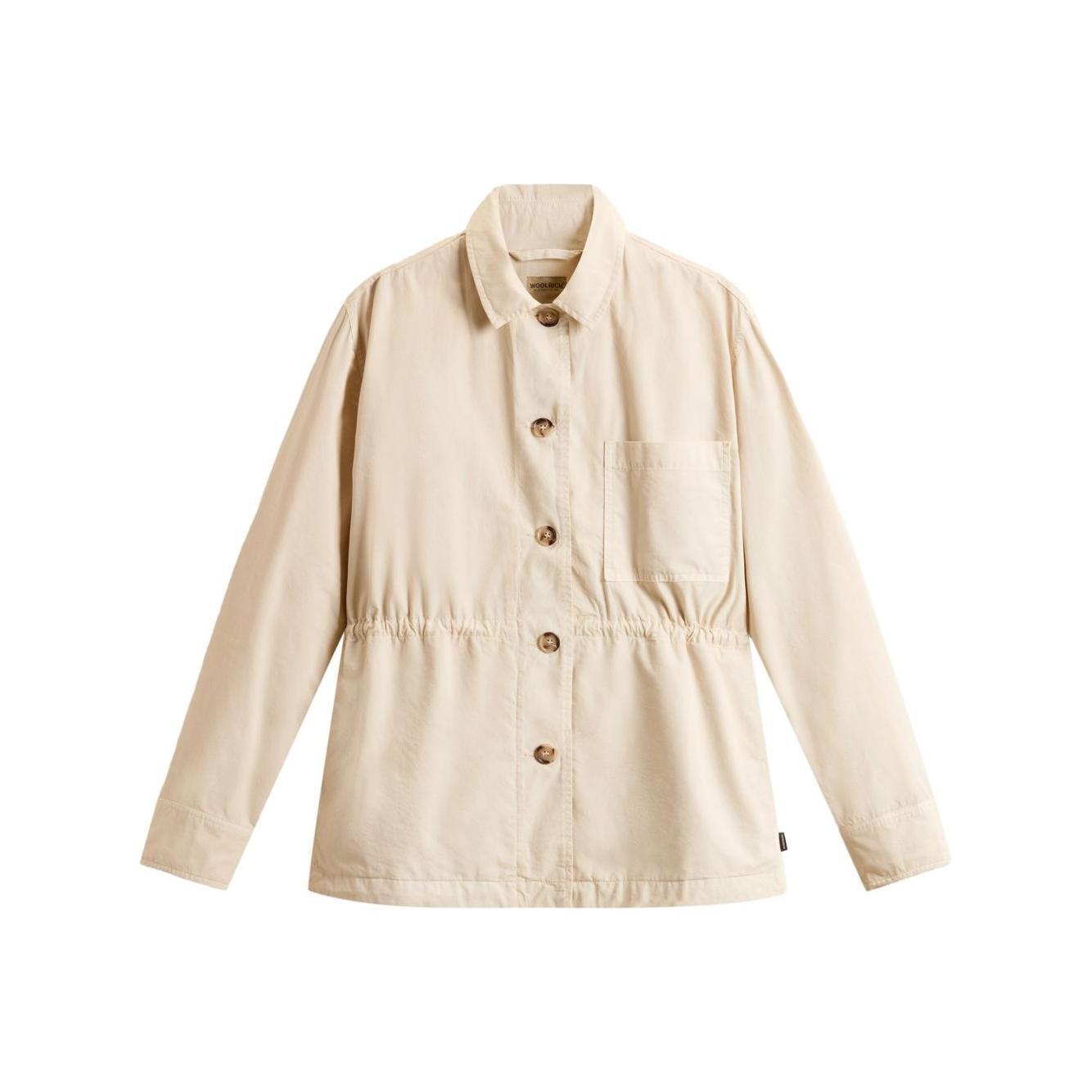 Woolrich Garment-Dyed Pure Cotton Overshirt beige CFWWOS0129FRUT36658867-P25
