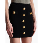 Balmain Button Embellished Knitted Skirt EF1LB290KB070PA-P25