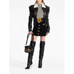 Balmain Button Embellished Knitted Skirt EF1LB290KB070PA-P25