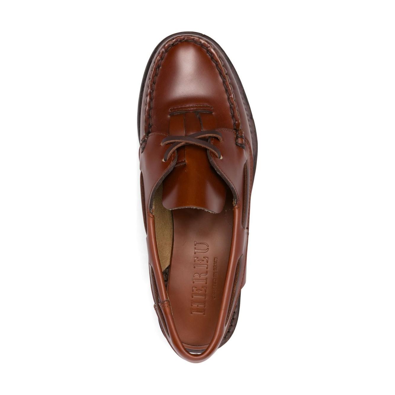 HEREU Flat shoes Leather Brown SASLWFS25TAN-P25