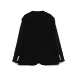 Dunst Collarless Oversized Tweed Jacket UDJA5A109BKBLACK-P25