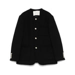 Dunst Collarless Oversized Tweed Jacket UDJA5A109BKBLACK-P25
