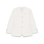 Dunst Collarless Oversized Tweed Jacket UDJA5A109CRIVORY-P25