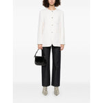 Dunst Collarless Oversized Tweed Jacket UDJA5A109CRIVORY-P25
