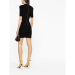 Balmain short knitted dress with golden buttons EF1R6045KB070PA-P25