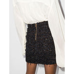 Balmain high-rise tweed miniskirt EF1LB015KB19EAD-P25
