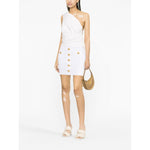 Balmain ribbed-knit miniskirt EF1LB290KB070FA-P25