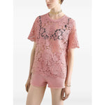Dolce & Gabbana corded lace short sleeved T-shirt F8V21THLM7LF0473-P25