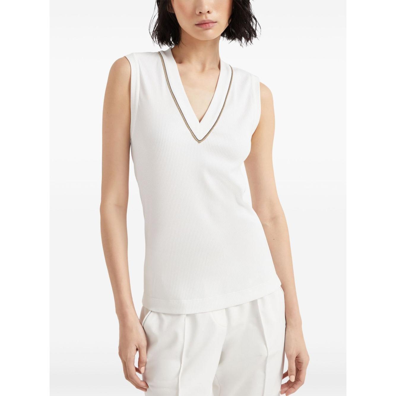Brunello Cucinelli Top White MG902FP312COW29-P25