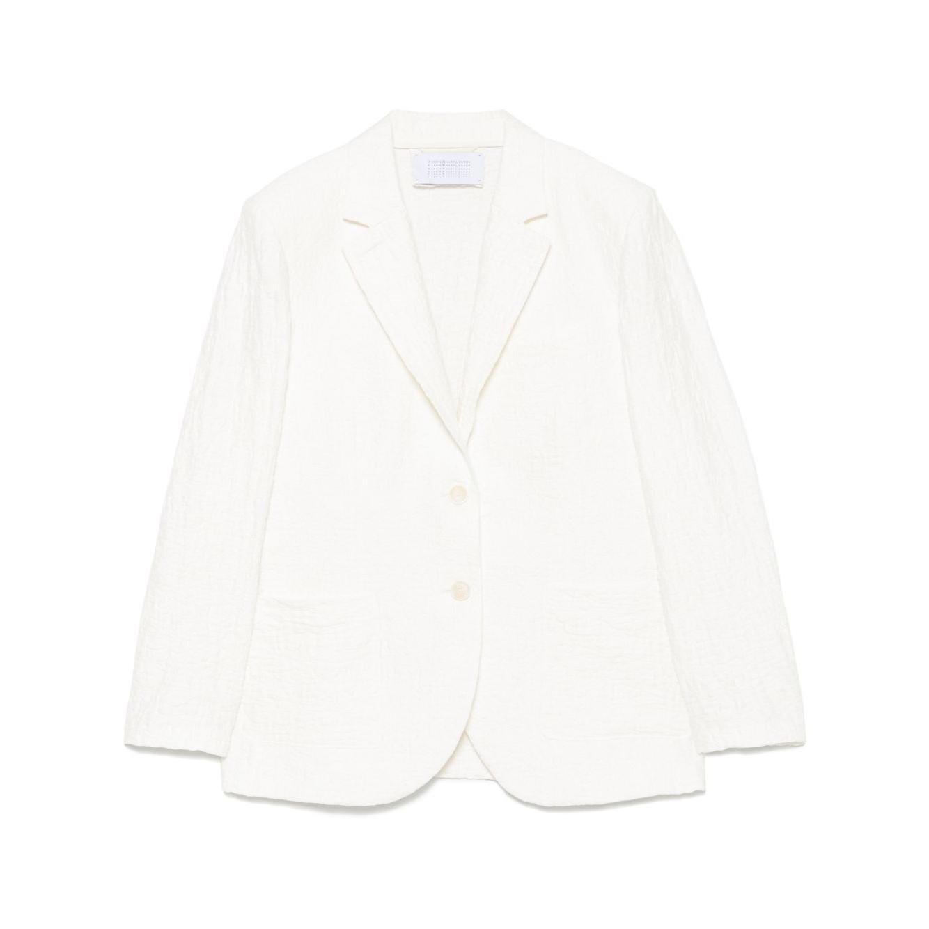 Harris Wharf London crinkled shoulder-pads blazer A2535PYMYM02-P25