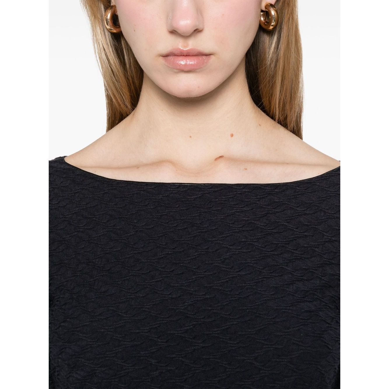 Emporio Armani textured top Topwear