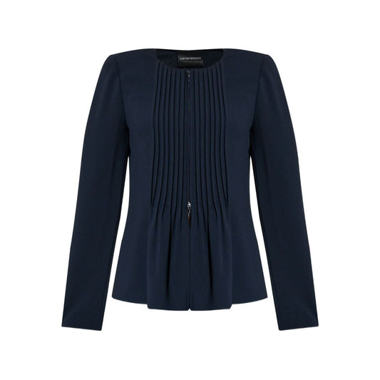Emporio Armani Jacket in fluid woven fabric with pleats Jackets